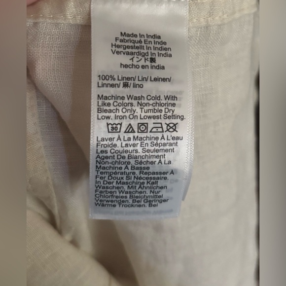 NWT J.Crew Utility shirtdress in linen Size Medium in Natural Off-White Resort - Picture 13 of 14